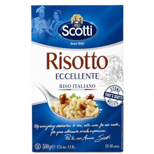 Image of Riso Scotti Risotto Eccellente Italian Risotto Rice • Premium Italian Rice for Creamy Risotto Recipes, 17.6 oz ℮ 1.1 lb ℮ 500 g