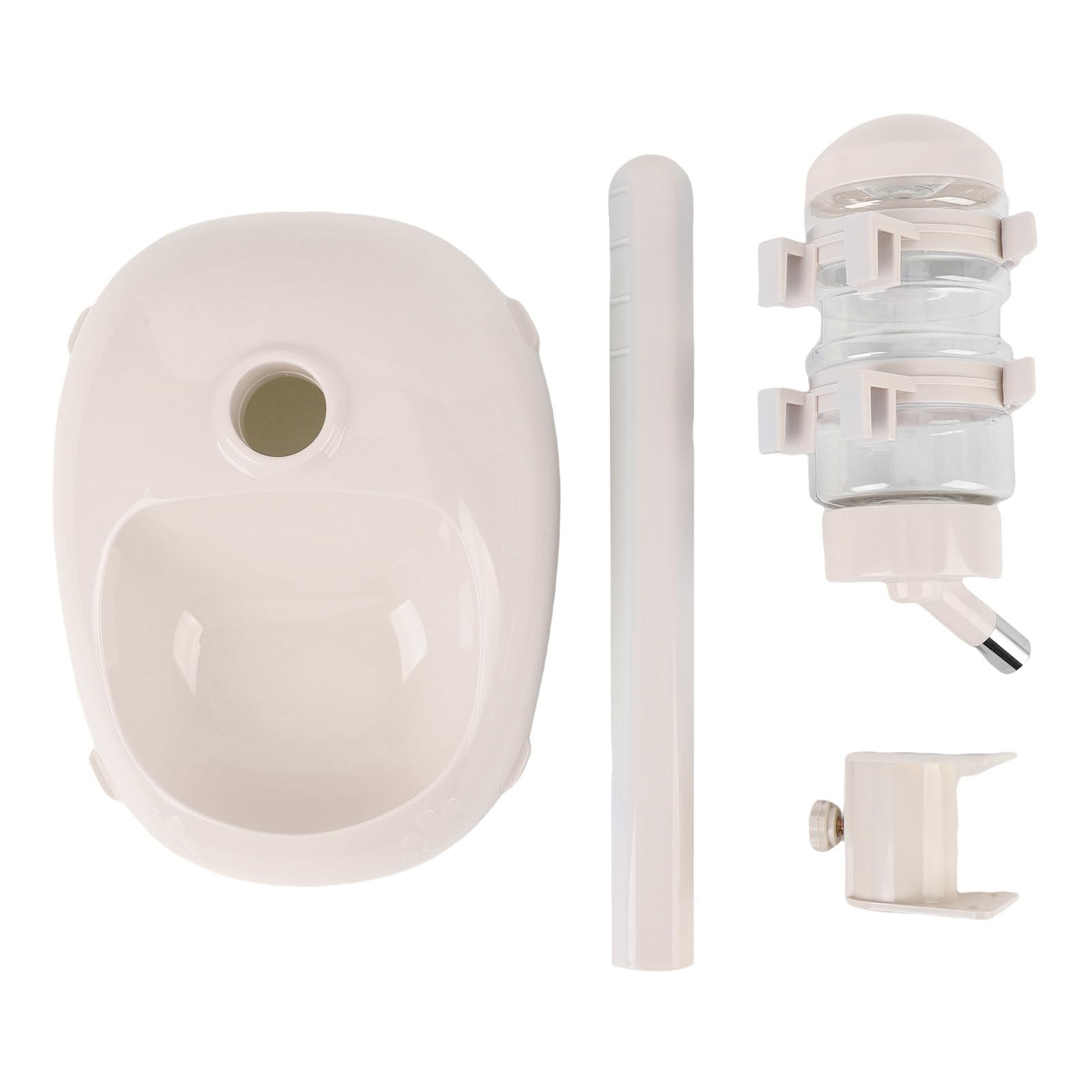 Asixxsix Alimentador de Dispensador de Agua de Pie para Mascotas, Ajustable, Tazón de Gato Perrito de 500 Ml de Capacidad Desmontable para Alimentador Automático de Agua con Soporte