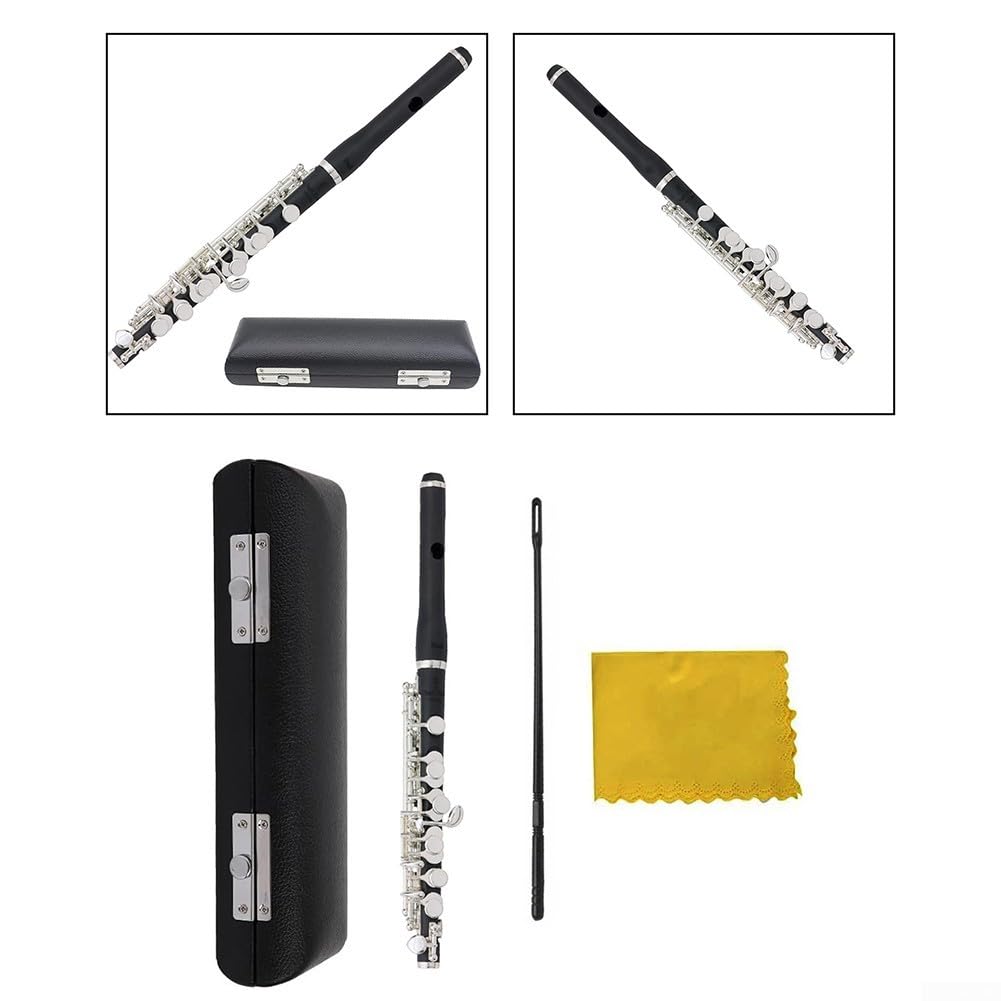para piccolo Plateado Clave C con Estuche y Varilla para piccolo