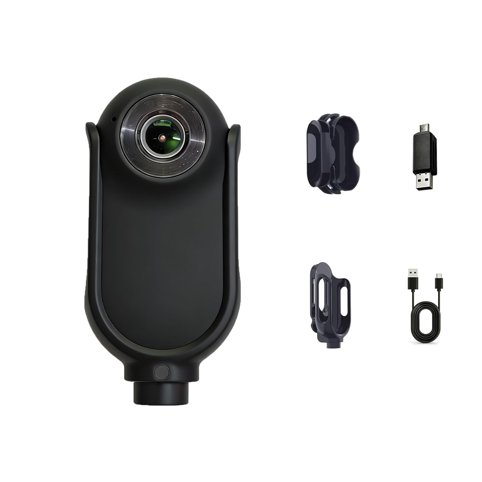 Xilecam Camera Portable Miniature Mini Caméra Sport Carte Mémoire 32 Go Camera Moto Caméra POV Magnétique Léger Multifonction Accessoires Mini Body Cam（Noir Brillant）