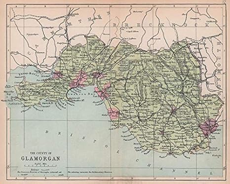 Port Talbot Wales Map Amazon.com: Glamorganshire Cardiff Swansea Neath Port Talbot Wales  Bartholomew - 1882 - Old Map - Antique Map - Vintage Map - Printed Maps Of  Wales: Posters & Prints