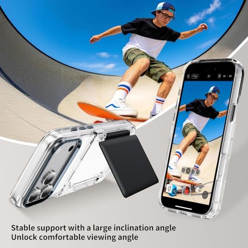 Coque iPhone 17 Pro 6,3 pouces antichoc transparente PC TPU rigide noir JF