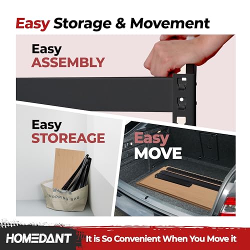 HOMEDANT 5 Tier Laminated Boltless Heavy Duty Garage Storage Adjustable Wide Size Metal Shelving Unit Utility Rack Shelves Organization Multipurpose Shelf Shed Warehouse 47.7\"W x 24.1\"D x 71.3\"H 1Pack