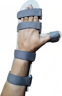 Helrdx Orthoses Aluminium Hand Support Static Cook Up Splint Useful For Hand Stroke & Paralysis Cases/Arthritic Diseases/Fracture -Universal Size (For Left Hand), One Unit