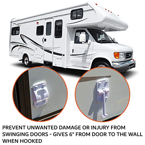 NU-SET | RV010 RV Door Holder | RV Accessories & Door Hardware (White)