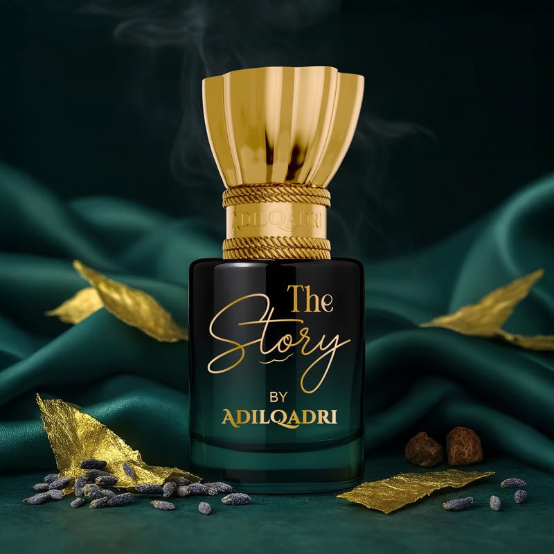 Adilqadri The Story Attar Roll-On for Men & Women | Long-Lasting French Scent | Blend of Pear, Vanilla, Cinnamon & Amber | Non-Alcohol Roll-On Perfume | 5.5ML