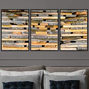 signwin 3 Piece Framed Canvas Wall Art Abstract...