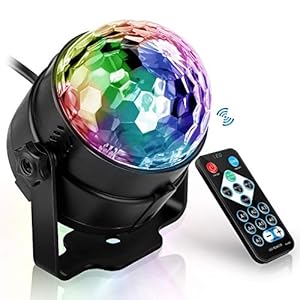 Led-discobal, discolicht, muziekgestuurd, disco lichteffecten, RGB partylicht, podiumverlichting, feestlicht, 7 kleuren, DJ-licht, partylamp voor bar, KTV Party met afstandsbediening – EU-stekker
