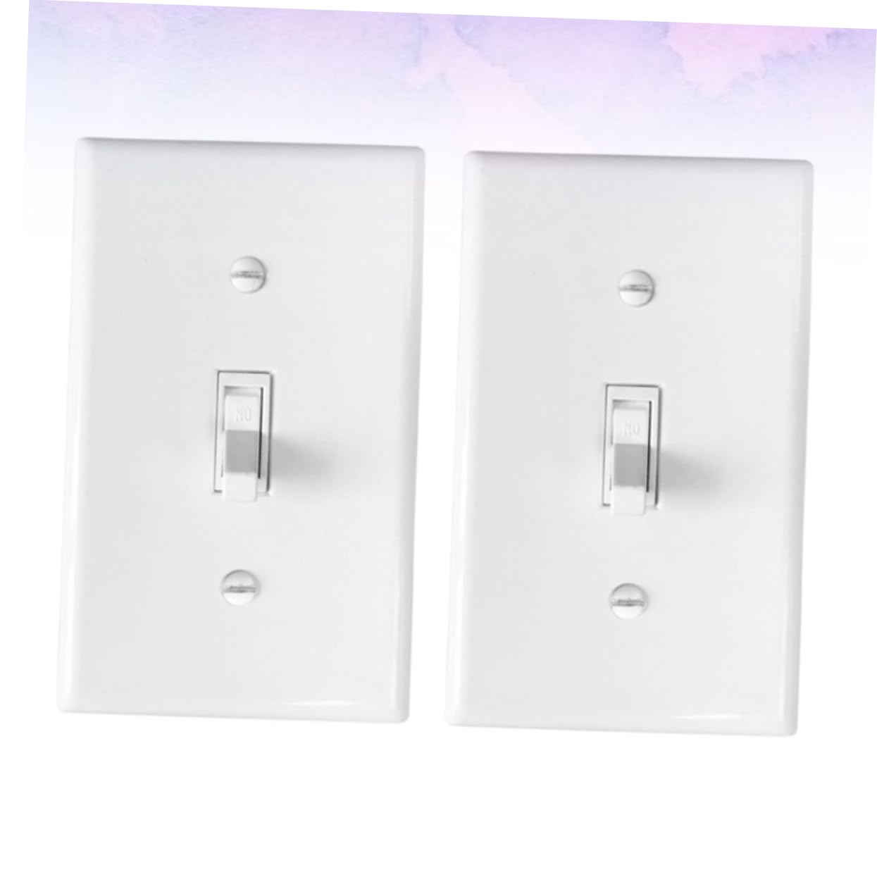 jojofuny 4pcs Toggle Mechanical Light Switch Cover for Home Wall White Easy Installation Includes Screws Suitable for Cafes Kitchens Offices and More