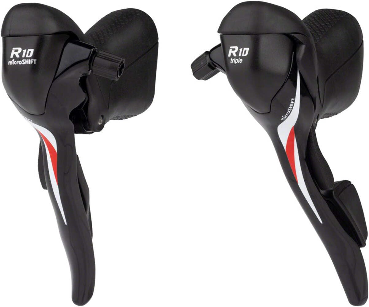 Amazon.com: microSHIFT R10 Drop Bar Shift Lever Set - 3 x 10-Speed