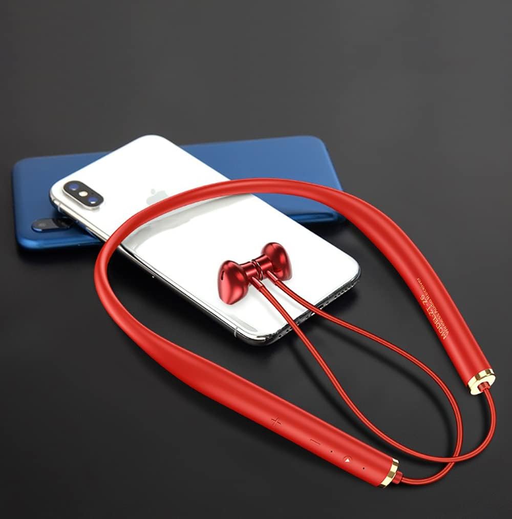 ikxo neckband bluetooth headphones noise cancelling bluetooth headphones wireless earbuds neckband with mic wireless headset long life sports for runn