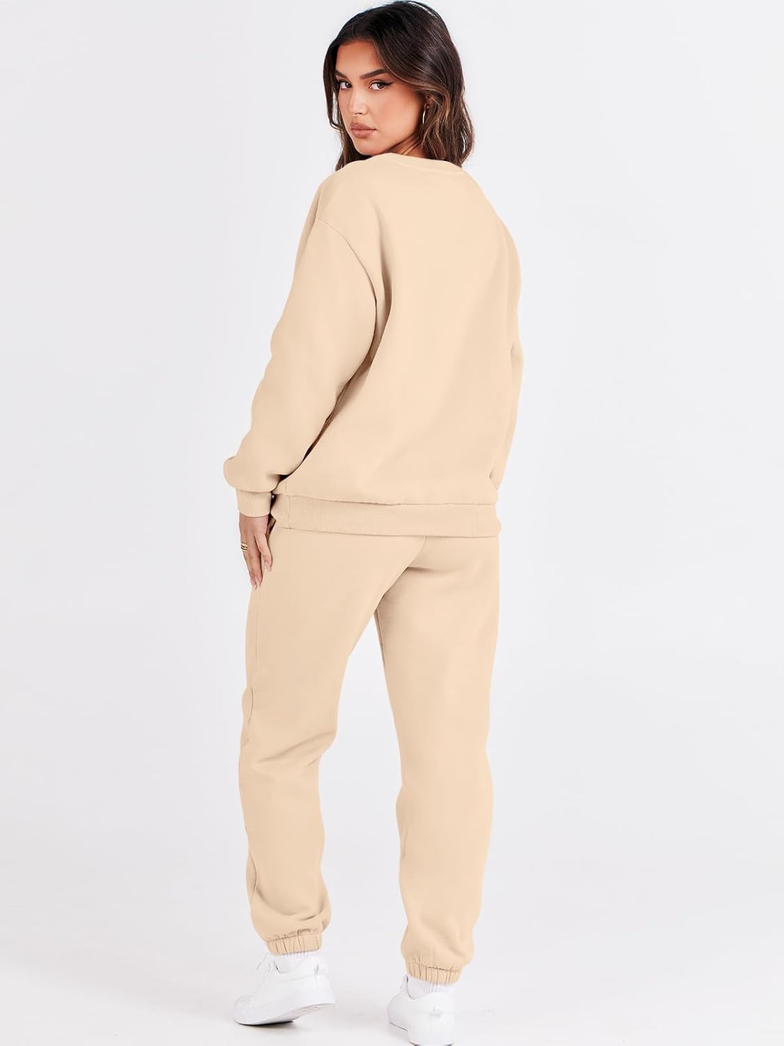 ANRABESS Women's Two Piece Outfits Sweatsuit Lounge Set Long Sleeve Crewneck Sweatshirt Jogger Pants Tracksuit 2025 Fall Sets - Image 5