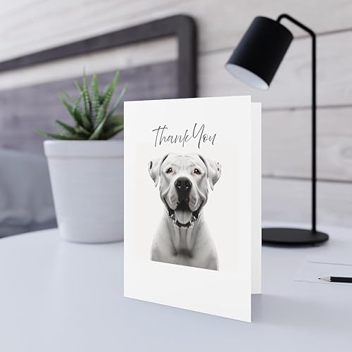 Miniatura 5 de DistinctInk Greeting CardNote Card -Dogo Argentino Photograph Birthday - PACK of 50