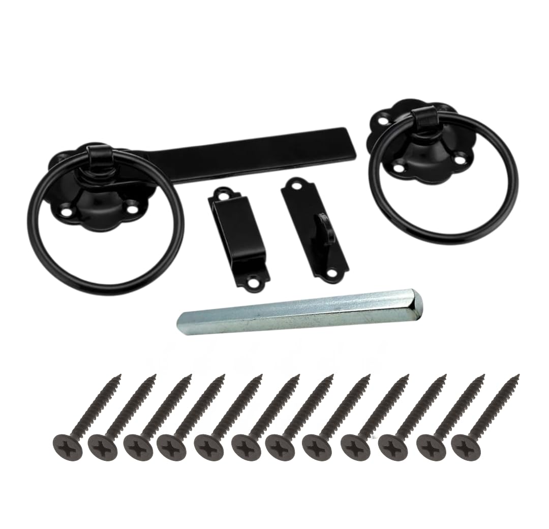 Black Ring Gate Latch, Garden Gate Latch, Door Catch, Gate Latches, Gate Latch, Door Latch, Gate Lock, Door Latches, Garden Gate Latches and Catches, Shed Door Latch, Shed Latch,
