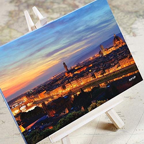 XiYon 6 Fogli/Set Serie di Città affascinanti Paesaggio Urbano Cartolina Biglietto d'auguri Biglietto d'auguri Biglietto Regalo Compleanno, Firenze