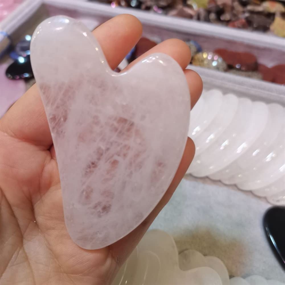 Decoración del hogar Natural Baijing Jade Gua Sha Tabla de afeitar Afeitar Ojo Gua Sha Herramienta de masaje Cuidado de la salud Belleza Acupoint Board Masajeador s decoración de la habitación