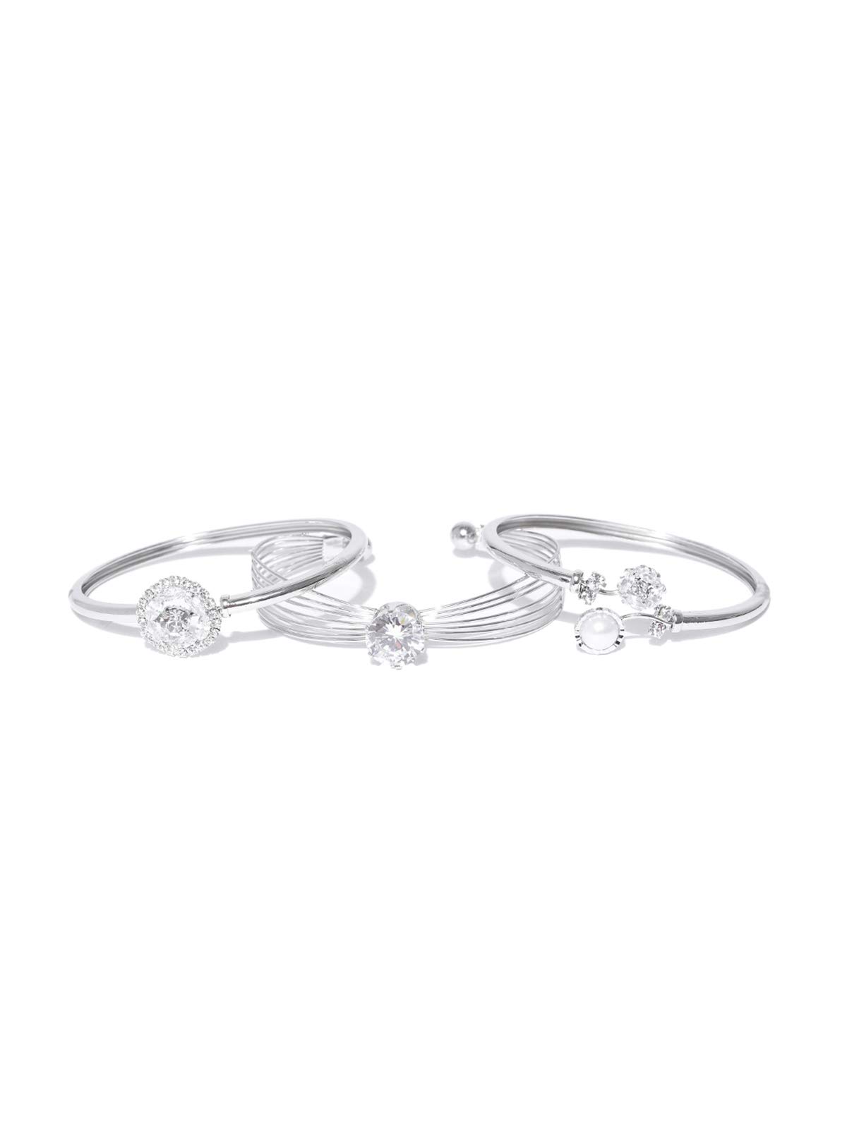 Dhruvi by Zaveri Pearls Kadaa for Women (Silver) D6659 (B07L5FWQ48) Amazon Price History, Amazon Price Tracker