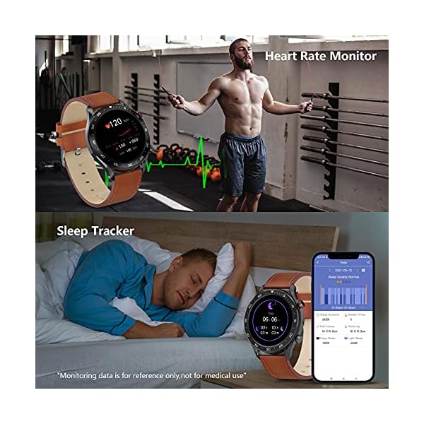 Bebinca GT2 Pro Smart Watch for Men (Make/Receive Call), SpO2/Real-time Heart Rate/Sleep Monitor/Voice Assistant Fitness Tracker, Built-in MP3 Player for iPhone Samsung Android Phone
