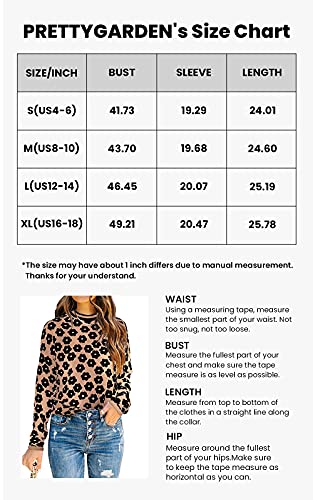 Prettygarden Women'S Knit Sweater Casual Crewneck Long Sleeve Floral Print Lightweight Pullover Sweatshirt thumb #4