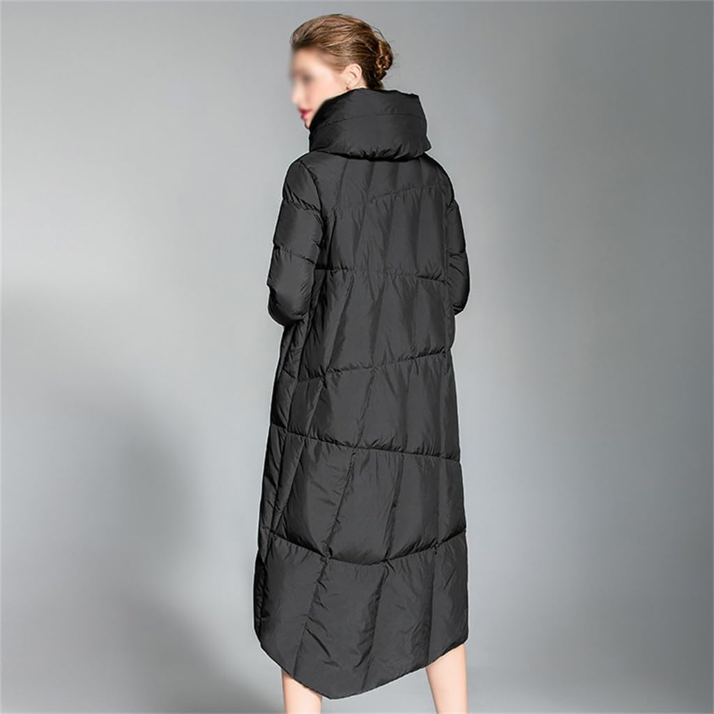 Slim Down Jacket Women's Medium-length White Duck Down Thickened Knee Ladies Down Jacket Winter