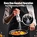 SIMPLETASTE Electric Salt and Pepper Grinder Set Automatic One Handed, Stainless Mill Shakers with Lights and Adjustable Coarseness, Battery Operated