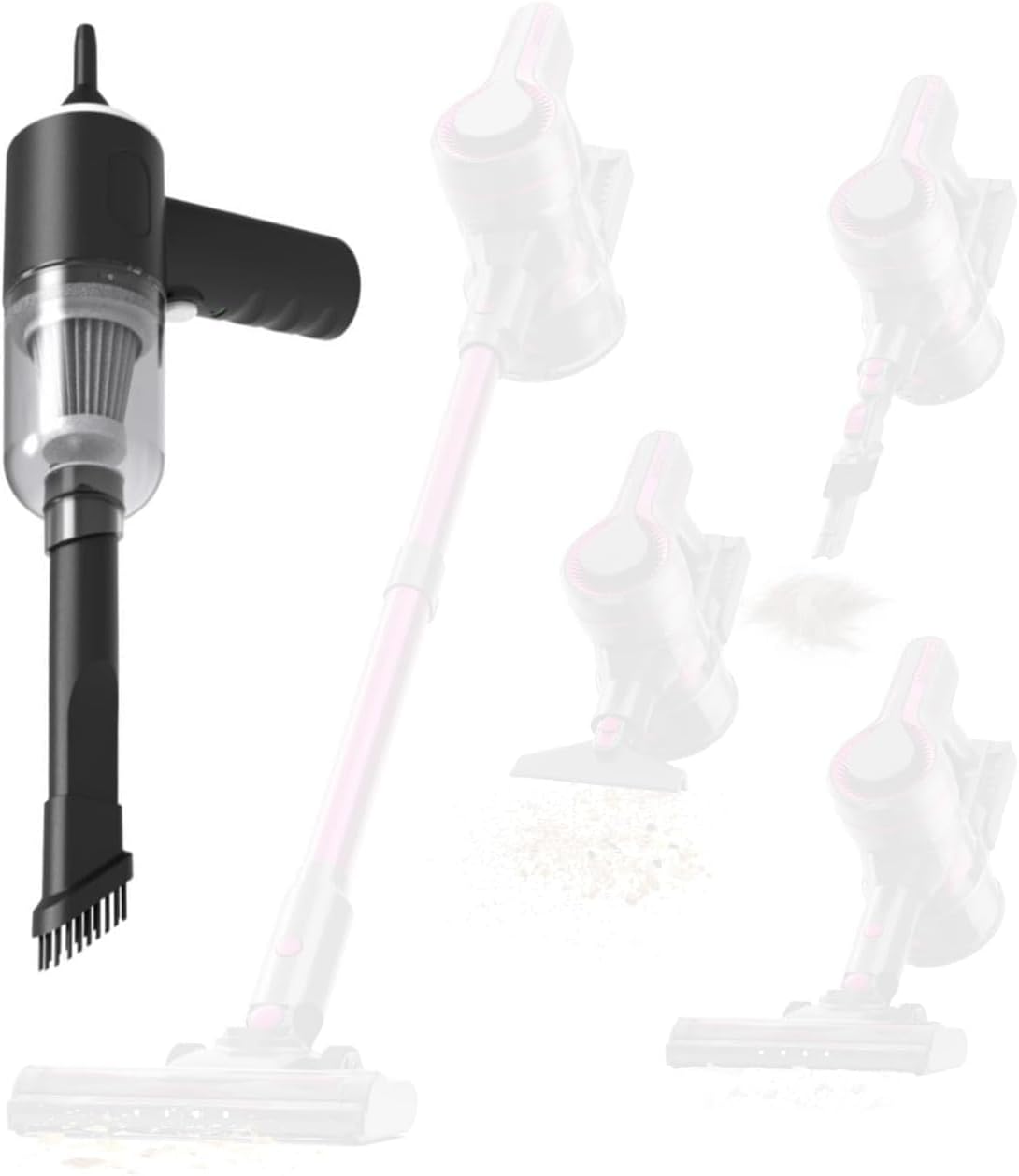 500W Cordless Vacuum Cleaner, 6-in-1 Lightweight Stick Vacuum with 50 mins Runtime, Powerful Suction, Rechargeable Vacuum Cleaners for Home Hardwood Floor Carpet Pet Hair,SWasg(Blue-5)