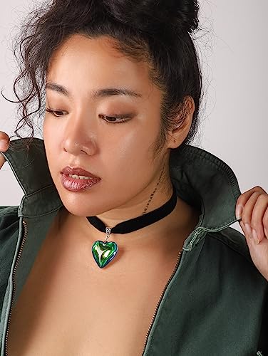 Sacina Black Heart Choker, Heart Necklace, Gothic Goth Vintage Necklace, Valentine Gift, Christmas Jewelry Gift for Women3