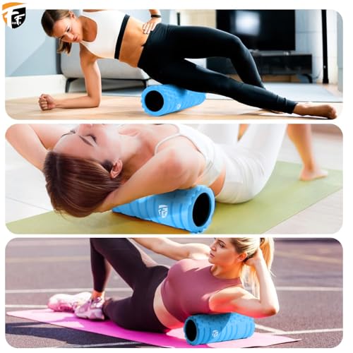 Image of FirstFit Foam Roller for Deep Tissue Muscle Massage Exercise Fitness and Pain Relief Equipment-Sky Blue
