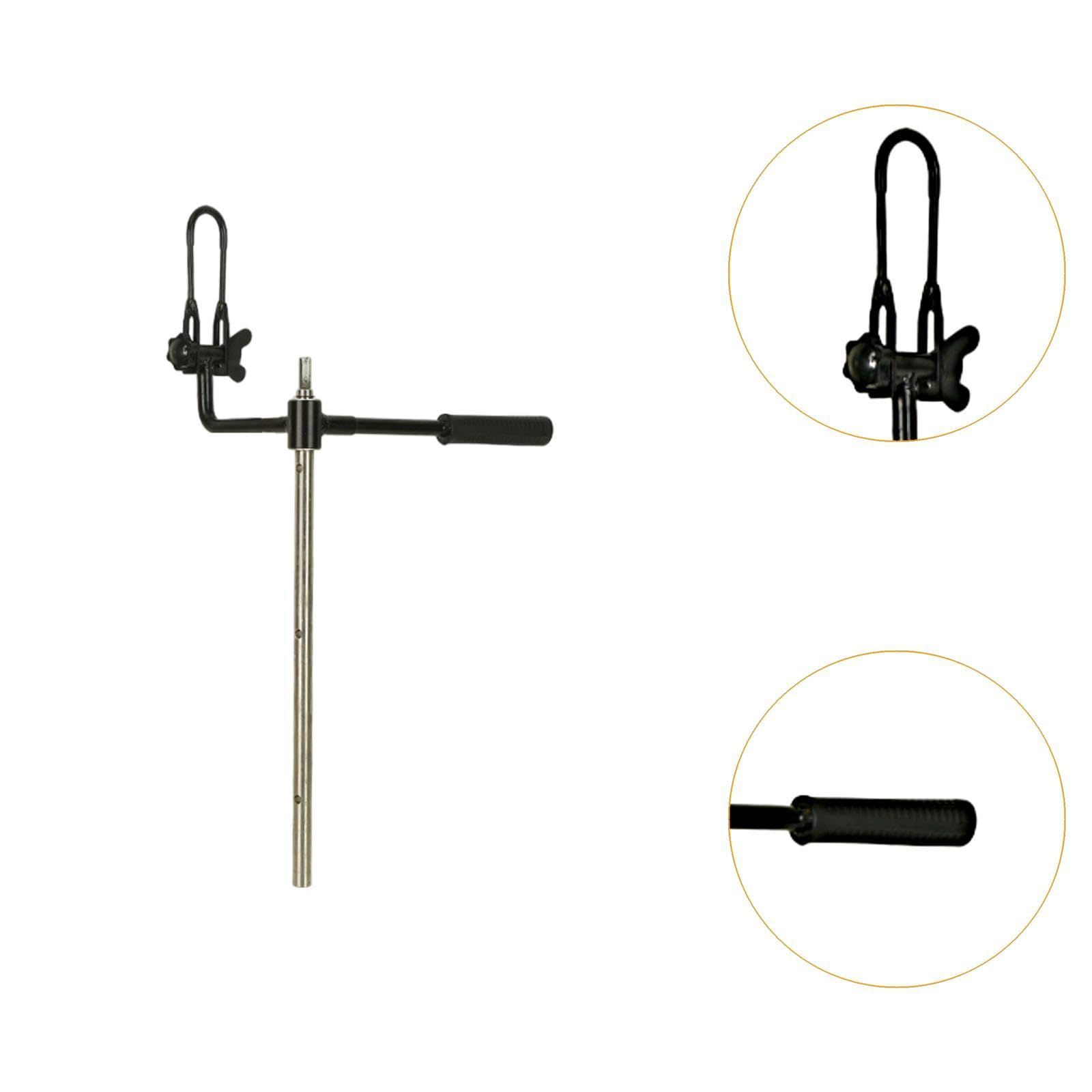 Menolana Ice Drill Auger Extension Rod with Handle, Drill Connector Outdoor Fishing Aluminum Alloy Winter Drill Tool Ice Chisel, 50cm