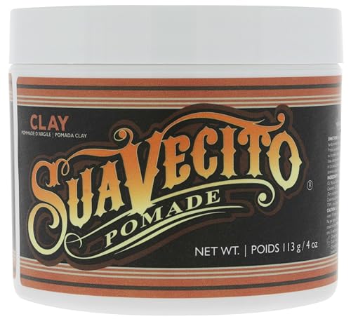 Suavecito Pomade Firme Clay 4 oz, 1 Pack - Strong Hold For Men - Low Shine Matte Hair Pomade For...