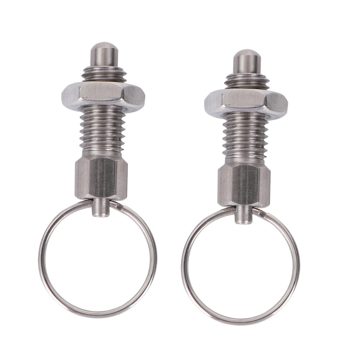 2pcs Quick Release Pin Quick Release Plunger Pin Stainless Steel Mini Juice Bottles Spring Steel Spring Plunger Glass Dessert Bowls Plunger with Spring Catch Stereotypes M8 Buckle
