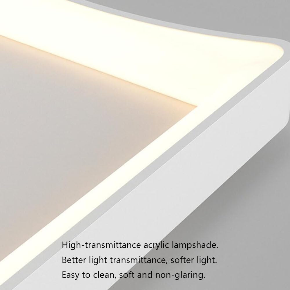 Lampy Sufitowe LED Nordic Square Trójkolorowe Energooszczędne Lampy Panelowe Lampa Sufitowa Z Akrylowym Kloszem Cienka, Płaska, Nowoczesna Oprawa Oświetleniowa Do Montażu Podtynkowego KNBVFHG