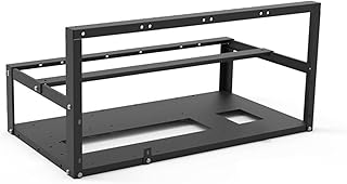 Mining Rig Frame | Miner Rig Case W/6 GPU Mining | Steel Open Air Miner Rig Case Rack for Crypto Coin Currency ETH Ethereu...