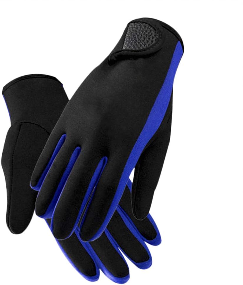 Holiberty1.5mm Neoprene Non-Slip Diving Gloves for Snorkeling Scuba Swimming Surfing Kayaking Rafting Spearfishing Sailing Women Men Five Fingers Thermal Wetsuit Gloves Water Sports Dive Gloves