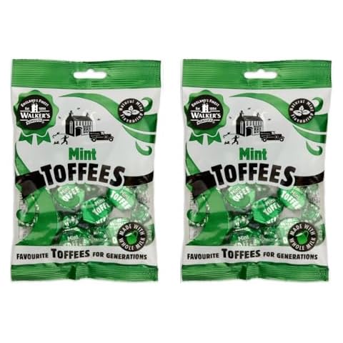 Walkers' Nonsuch Mint Toffee | Made with Whole Milk | Natural Mint Flavor | Imported from UK | Traditional British Candy | Classic English Sweets | 5.29 Oz (Pack of 2) Cover