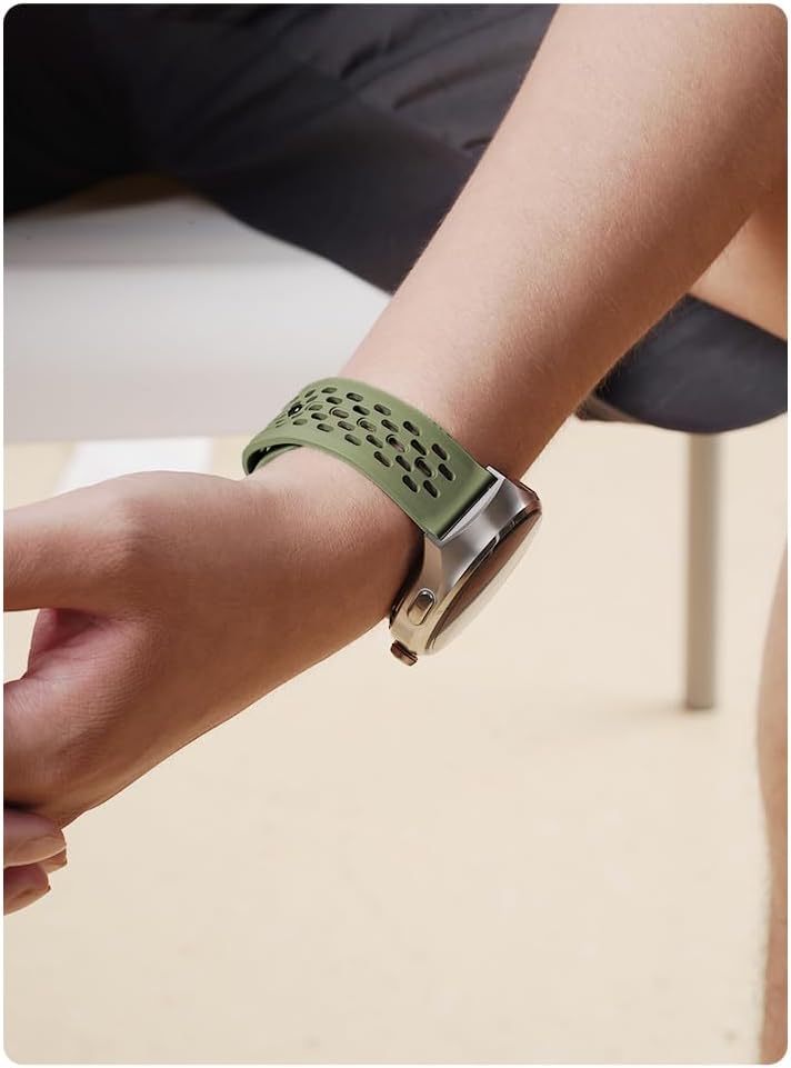 Soft Silicone Watch Bands 22mm 20mm 19mm 18mm Breathable Sweatproof Sport Watch Straps with Quick Release for Women & Men - Image 6