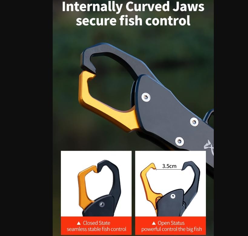 Pack of 2 Foldable Aluminum Alloy Fishing Pliers Grip Set Fishing Tool Tackle Hook Recover Cutter Line Split Ring Accessories Fish