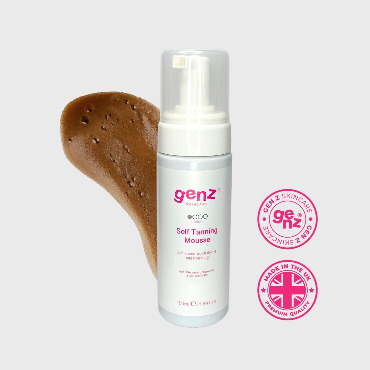 Gen Z London Fake Tan Self Tan Tanning Mousse, Moisturising Mousse for Sun-Kissed Glow, Nourishes, Tones - Image 2