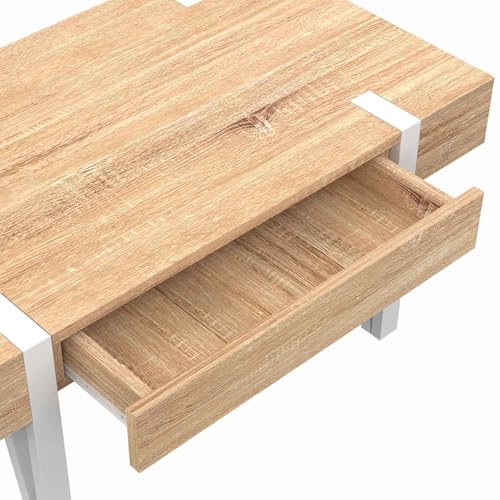 IDMarket Table Basse 1 tiroir Austria Bois Pied épingle - vue 6