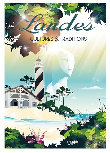 Affiche Les Landes Jellyfish Travel Posters 50x70 papier épais anti-reflet