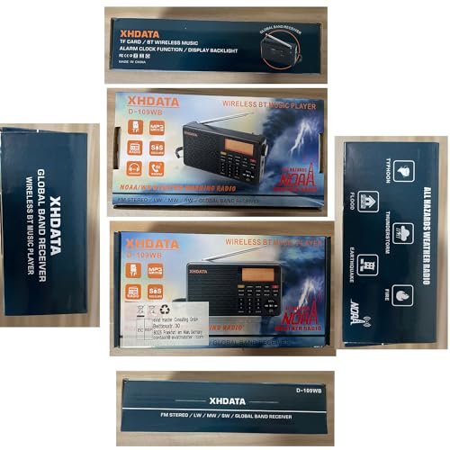 Xhdata D-109WB D109Wb Portable Radio Am/Fm/Sw/Lw/Wb Weather Radio Shortwave Radio Receiver thumb #8