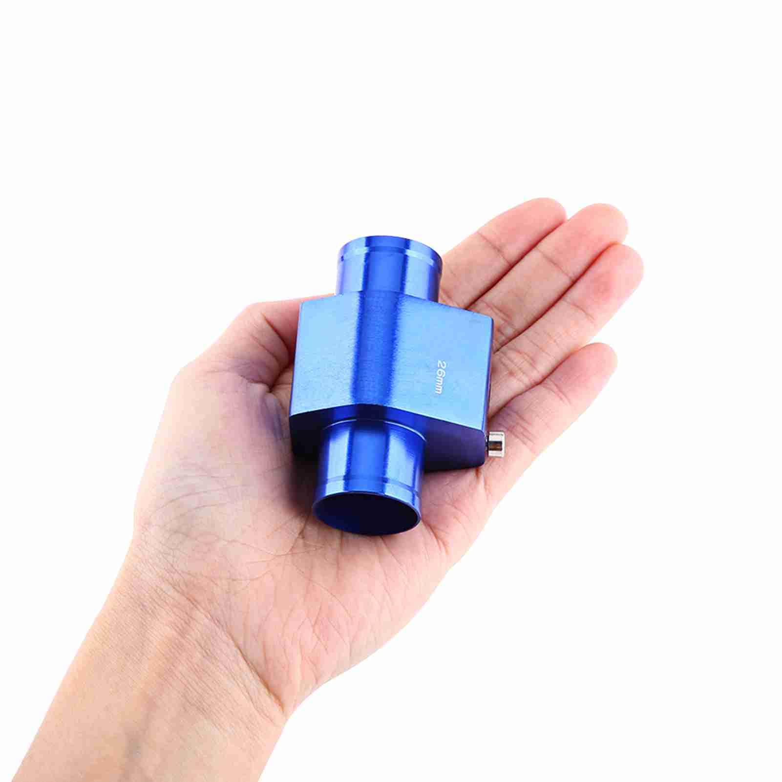 Adaptateur Universel De Capteur De TempéRature D'Eau De Voiture En Aluminium Adaptateur De Capteur De TempéRature De Tuyau De Tuyau D'Eau Mixte En Aluminium Bleu