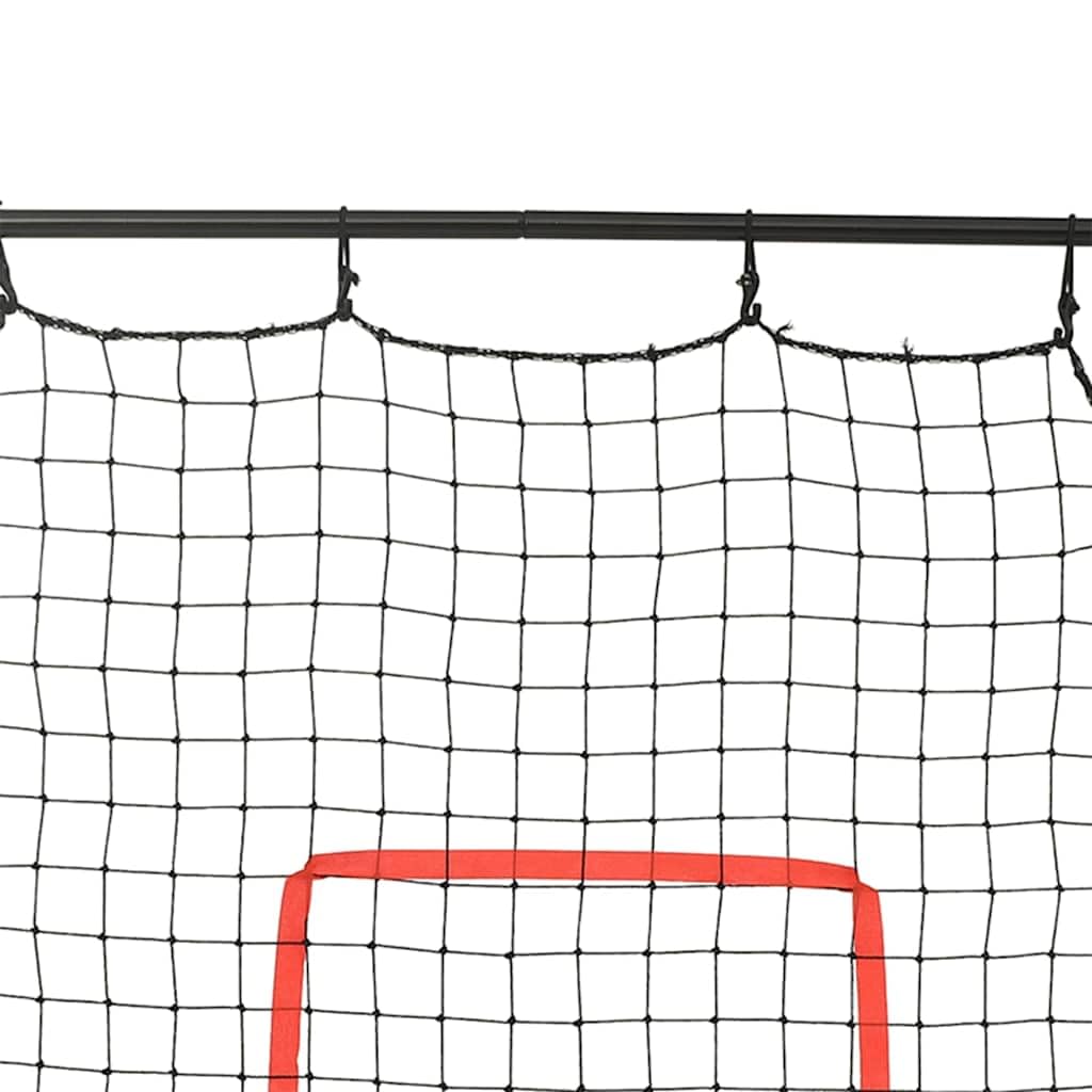 Softball Rebounder stalowa siatka treningowa, 88 x 79 x 137 cm, z taśmą celowniczą i gumowymi taśmami do bramki do piłki nożnej, bramki treningowej, gry podawania, dryblingu, wypoczynku i