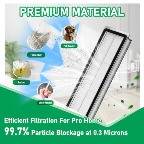 Image of 24Pcs Replacement Parts Compatible with Dreame D10 Plus Gen 2 | 24-in-1 pack: 2 main brushes, 4 filters, 6 airtight bags, 6 pads, 6 side brushes. Perfect for D10 Plus Gen 2 daily pet hair.