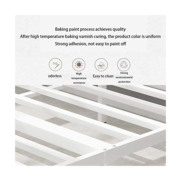 Household Products Folding Bed Easy Storage Bed Frames Rental Room Metal Bed Frame Modern and Simple Single Double Bed High Temperature Resistant Breathable Not Easy to Rust Clear and Bright Easy t - Image 3