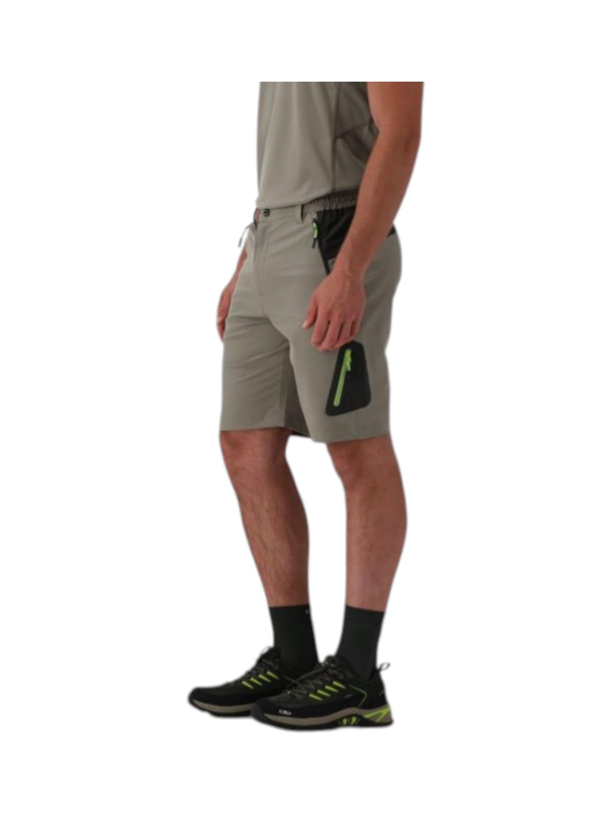 CMP Bermuda da uomo elasticizzato a 4 vie, con funzione Dry Function con 4 direzioni stretch & Dry Function, perfetto per attività all'aperto, escursioni e uso quotidiano.