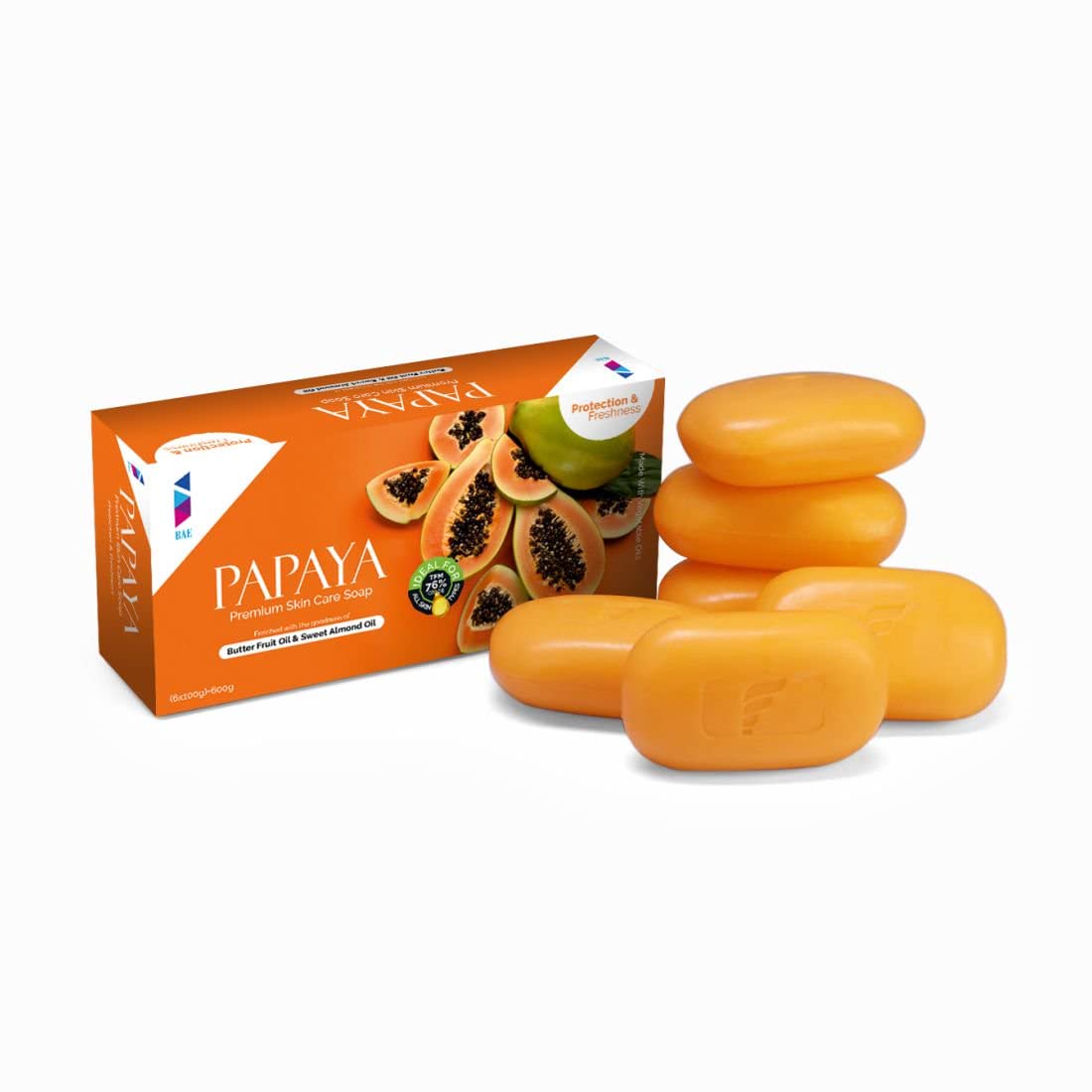Bae Premium Papaya Soap 100g (Pack Of 6)-image-34