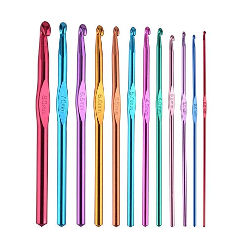 See full amazon price history chart for PRANSUNITA Hard-Anodized Multicolor Aluminum Crochet Hooks for Crocheting, Knitting Needles, Yarn Craft Needle, Size 2.0-8.0mm, Pack of 12 PRANSUNITA Hard-Anodized Multicolor Aluminum Crochet Hooks for Crocheting, Knitting Needles, Yarn Craft Needle, Size 2.0-8.0mm, Pack of 12 (B08ZS44LY7) Amazon Price History, Amazon Price Tracker