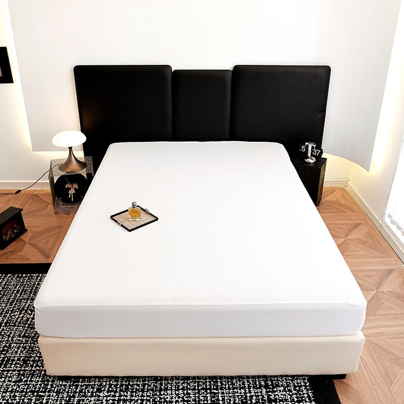 Polaristar-Protector colchón 150 x 200 x 25cm Impermeable de Rizo, Transpirable, Ajustable con elástico, Funda Protectora antiácaros