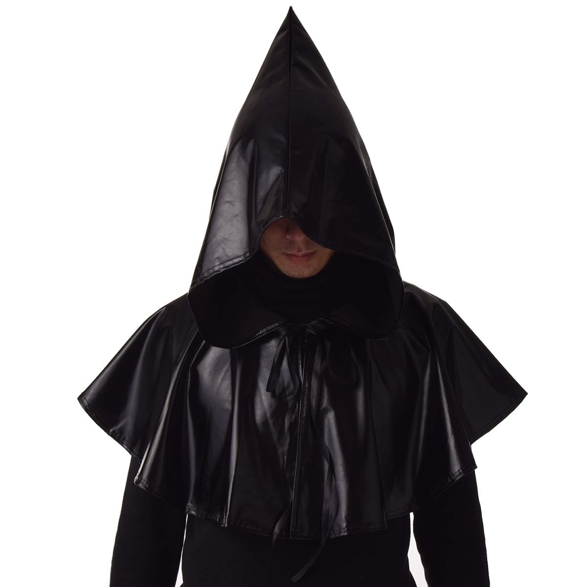 BLESSUME Medieval Hooded Cowl Cross Necklace (Black 2) - Image 3